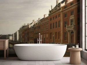 Clearance De Gouden Bocht in de Herengracht in Amsterdam vanuit het westen fotobehang Steden | Architectuur