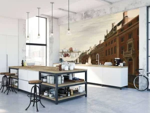 Clearance De Gouden Bocht in de Herengracht in Amsterdam vanuit het westen fotobehang Steden | Architectuur