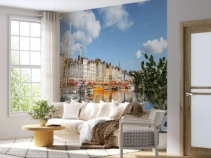 Discount De haven van Honfleur in de ochtend fotobehang Transport | Architectuur