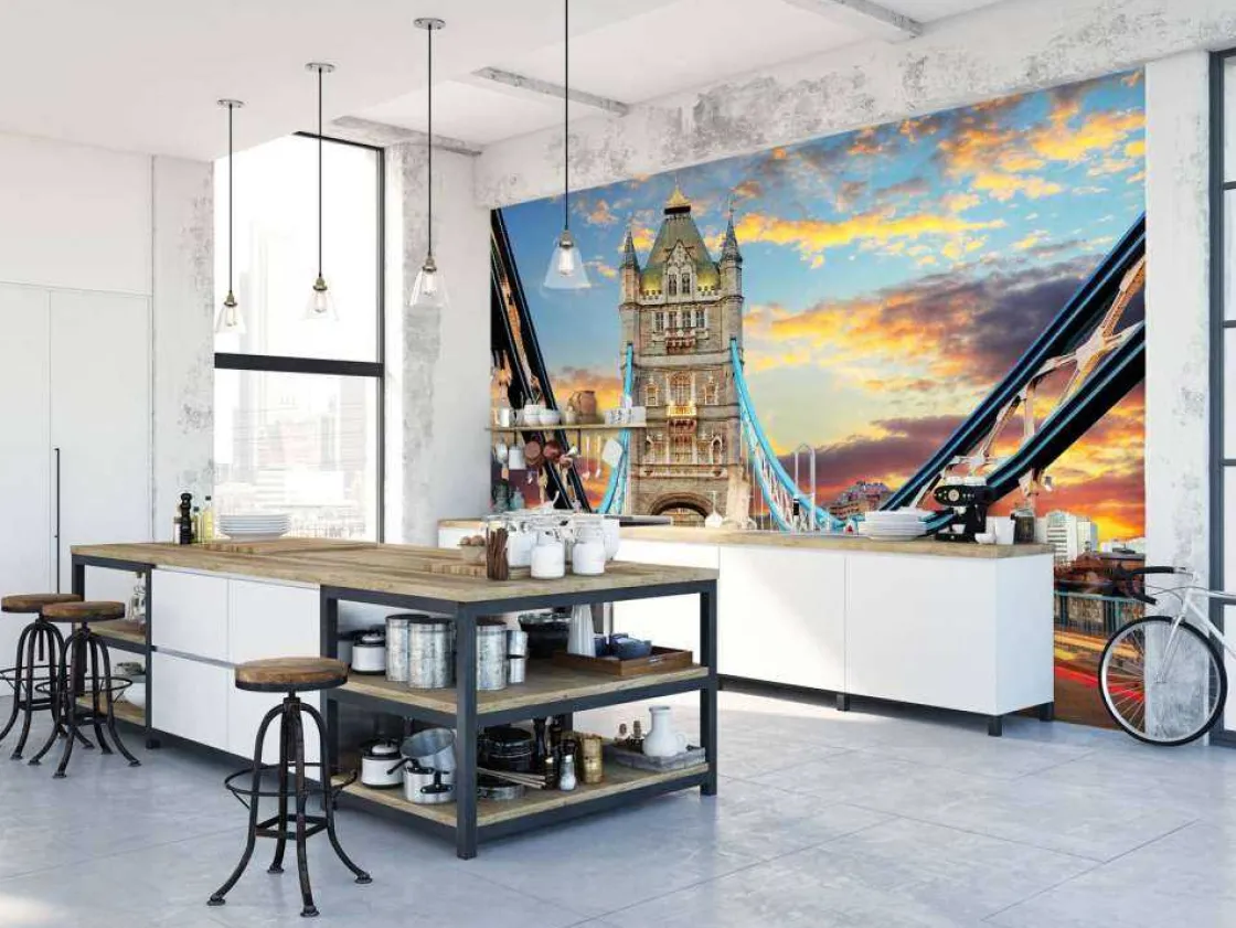 de_london_tower_bridge_bi_7.webp Discount De London Tower Bridge bij zonsondergang fotobehang Architectuur
