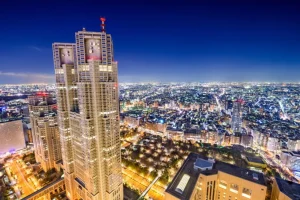 New De Metropolitan Government Building in Tokyo fotobehang Architectuur