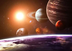 New De planeten om de aarde fotobehang Tienerkamer