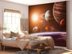 New De planeten om de aarde fotobehang Tienerkamer