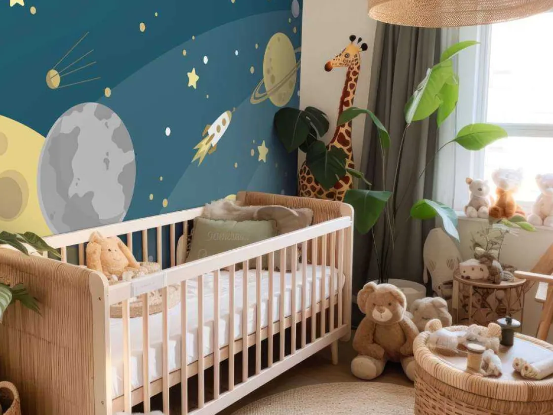 de_ruimte_ontwerp_voor_ki_2.webp New De ruimte ontwerp voor kinderen fotobehang Kinderkamer | Babykamer