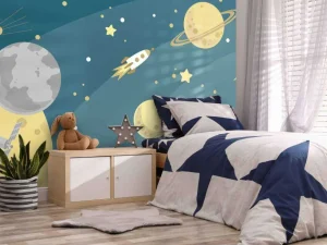 New De ruimte ontwerp voor kinderen fotobehang Kinderkamer | Babykamer