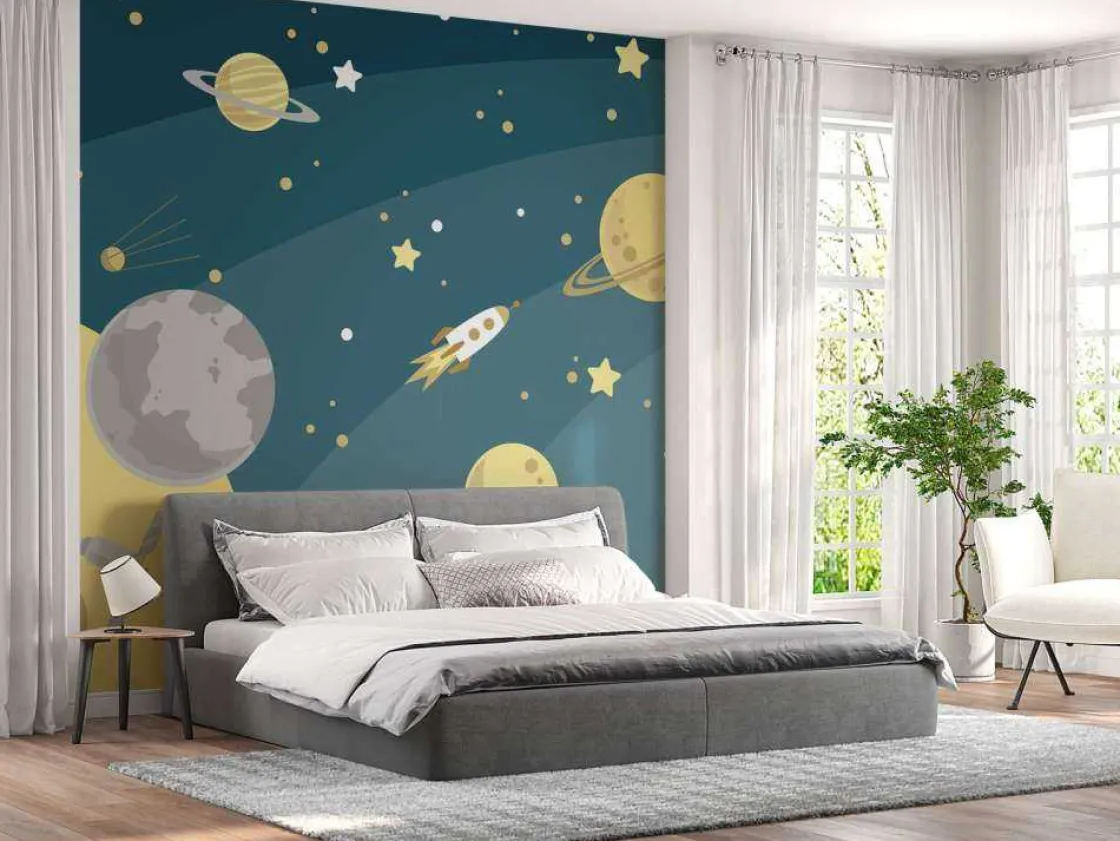 de_ruimte_ontwerp_voor_ki_8.webp New De ruimte ontwerp voor kinderen fotobehang Kinderkamer | Babykamer