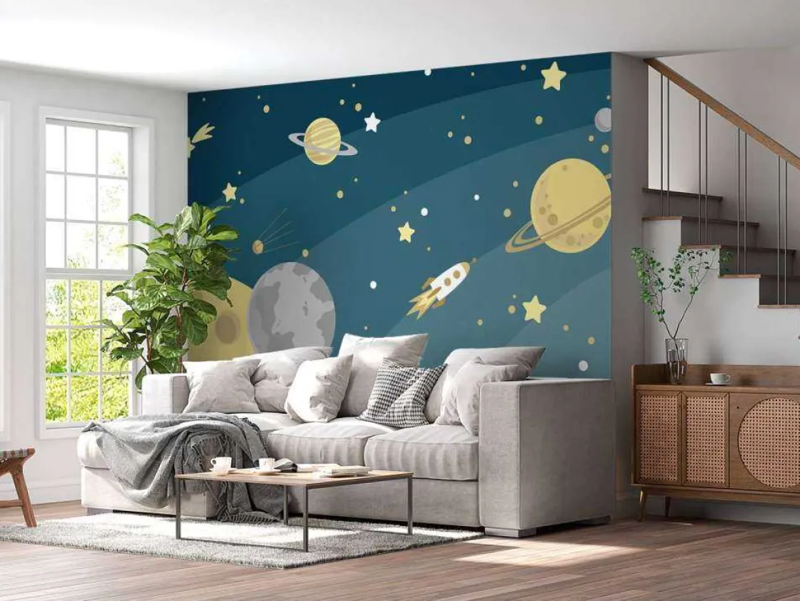 de_ruimte_ontwerp_voor_ki_9.webp New De ruimte ontwerp voor kinderen fotobehang Kinderkamer | Babykamer