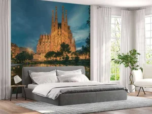 New De Sagrada Familia in Barcelona fotobehang Architectuur