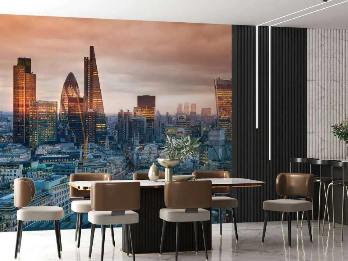 de_skyline_van_londen_fot_3.webp Online De skyline van Londen fotobehang Architectuur