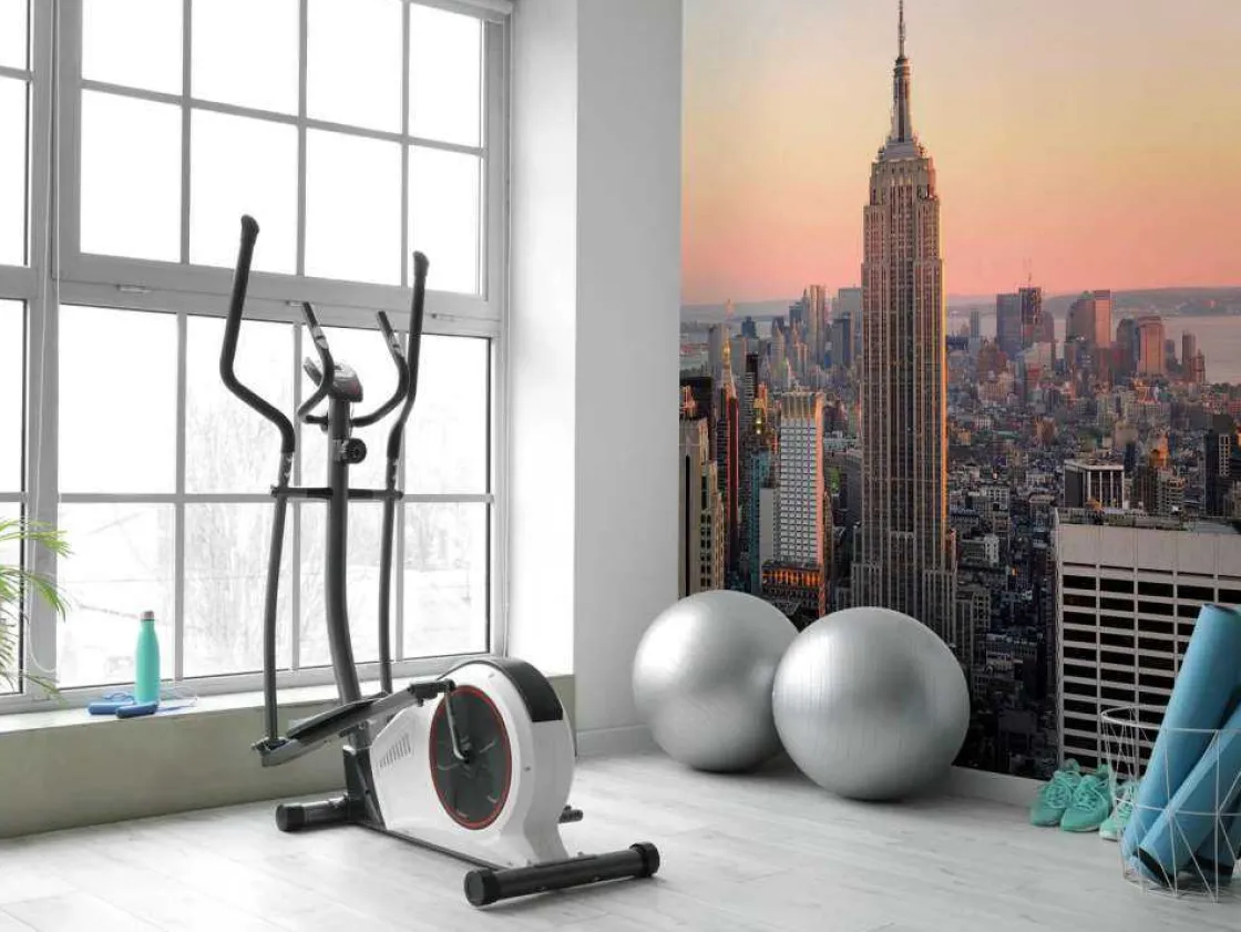 de_skyline_van_new_york_b_5.webp Outlet De Skyline van New York bij zonsondergang fotobehang Architectuur