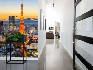 Discount De skyline van Tokyo met de Tokyo Tower fotobehang Architectuur