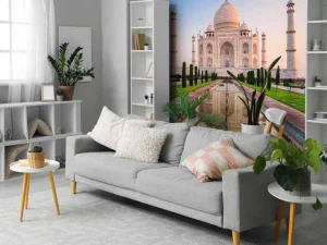 Outlet De Taj Mahal vanuit de tuin fotobehang Architectuur