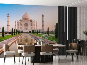 Outlet De Taj Mahal vanuit de tuin fotobehang Architectuur
