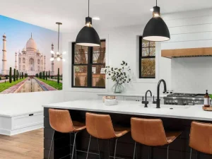 Outlet De Taj Mahal vanuit de tuin fotobehang Architectuur