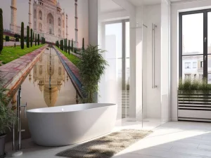 Outlet De Taj Mahal vanuit de tuin fotobehang Architectuur