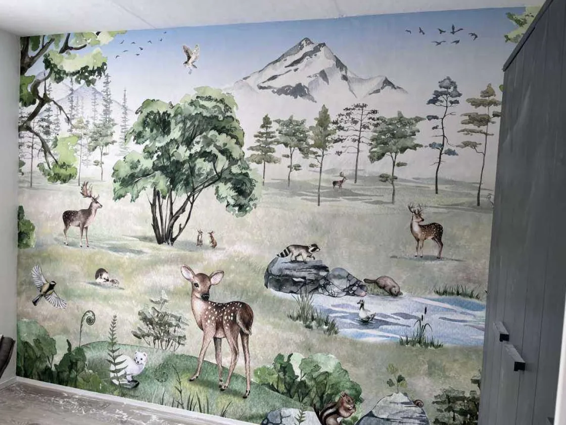 deer_forest__summer_1.webp Online Deer Forest - Summer Kinderkamer | Dieren