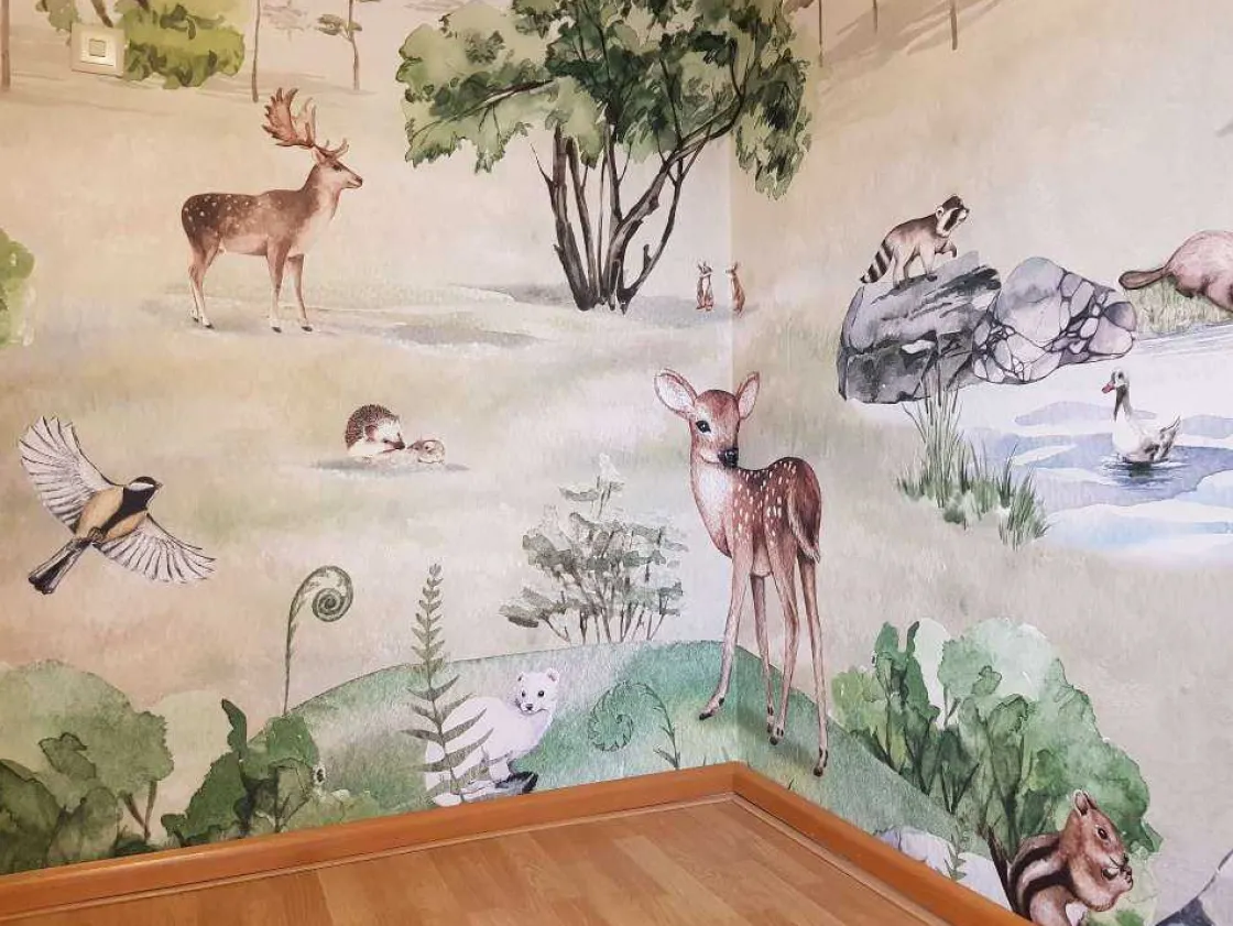 deer_forest__summer_2.webp Online Deer Forest - Summer Kinderkamer | Dieren