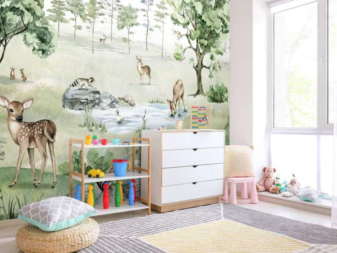 deer_forest__summer_5.webp Online Deer Forest - Summer Kinderkamer | Dieren