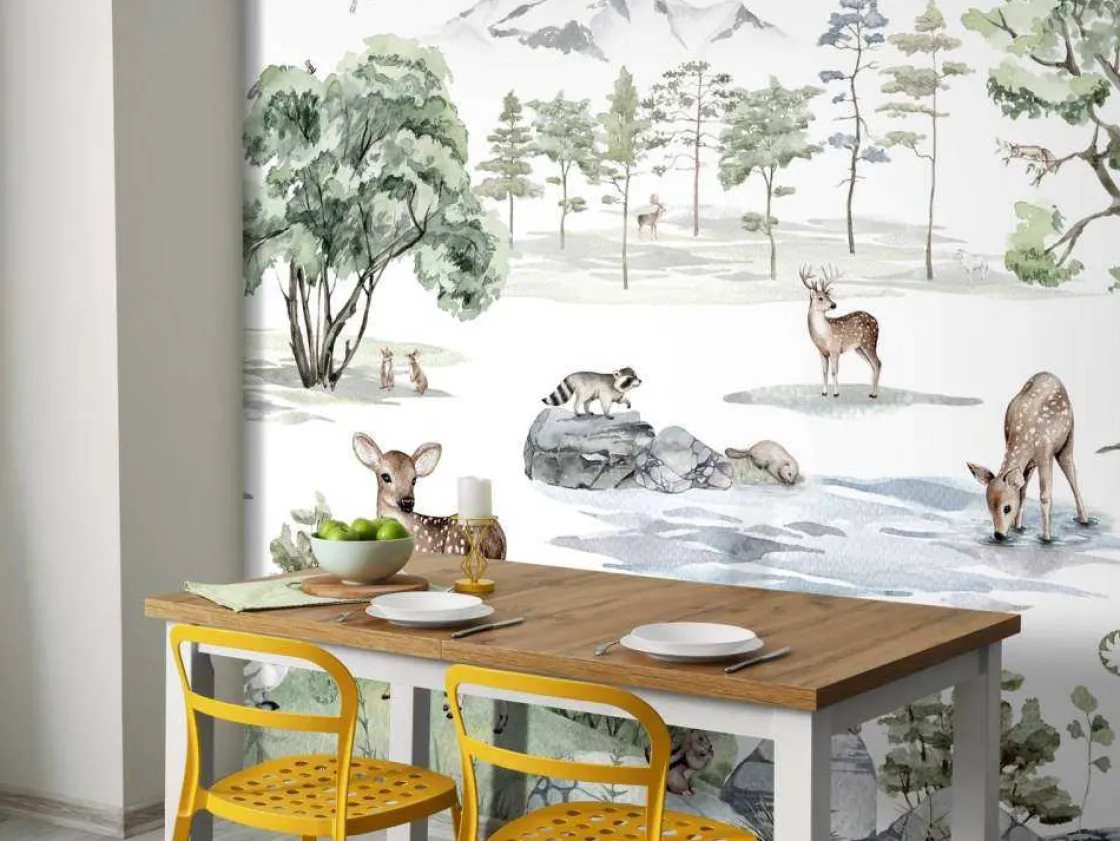 deer_forest__winter_10.webp Hot Deer Forest - Winter Kinderkamer | Dieren