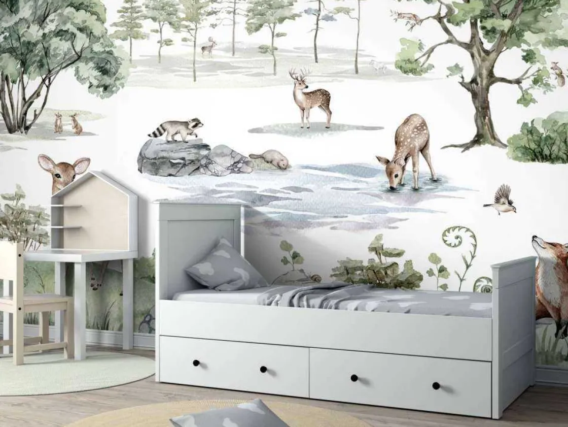 deer_forest__winter_4.webp Hot Deer Forest - Winter Kinderkamer | Dieren