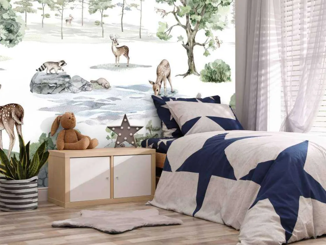 deer_forest__winter_6.webp Hot Deer Forest - Winter Kinderkamer | Dieren