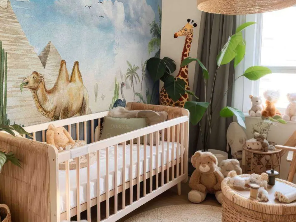 dieren_bij_de_piramides_2.webp Discount Dieren bij de piramides Kinderkamer | Dieren