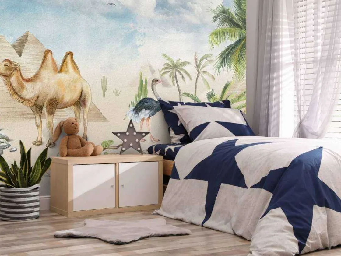 dieren_bij_de_piramides_4.webp Discount Dieren bij de piramides Kinderkamer | Dieren
