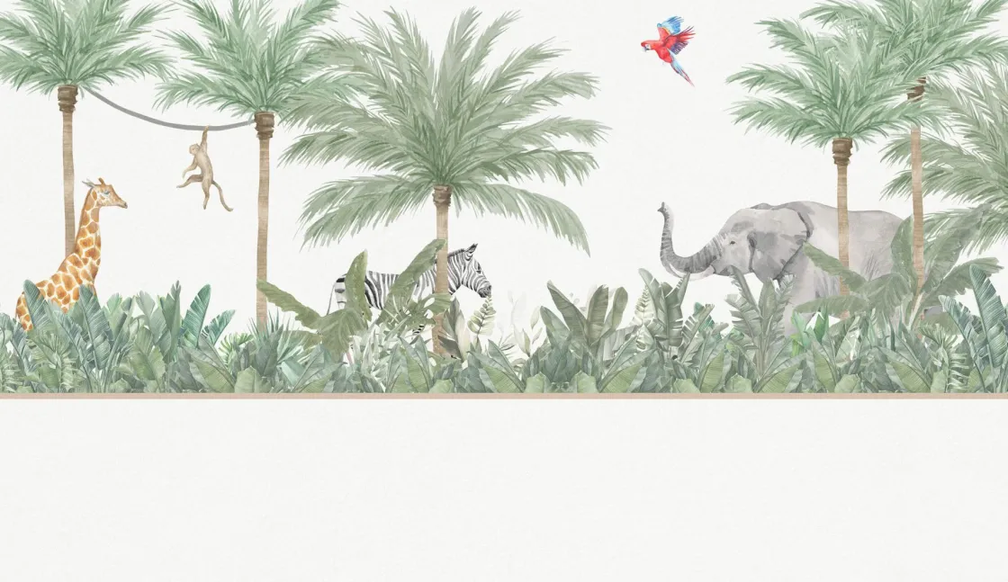 dieren_en_palmbomen_0.webp Sale Dieren en palmbomen Kinderkamer | Dieren