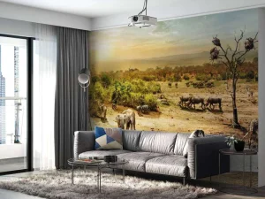 Best Dieren in de Afrikaanse savanne fotobehang Dieren