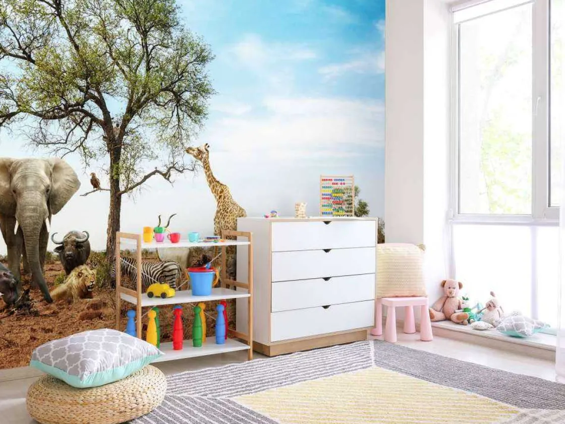 dieren_in_een_droog_lands_4.webp Best Dieren in een droog landschap fotobehang Tienerkamer | Dieren