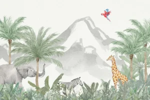 Clearance Dieren in een jungle Kinderkamer