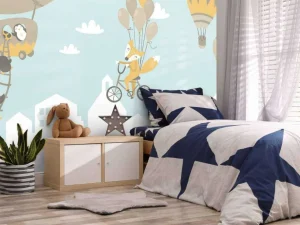 Best Dieren met ballonnen fotobehang Babykamer