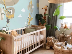 Best Dieren met ballonnen fotobehang Babykamer