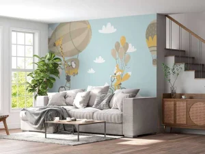 Best Dieren met ballonnen fotobehang Babykamer