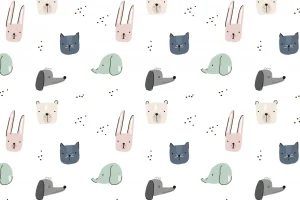 Sale Dieren tekeningen print fotobehang Babykamer