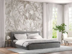 Hot Dieren tussen de palmbomen taupe Kinderkamer