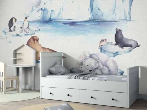 Hot Dieren van de ijswereld Kinderkamer