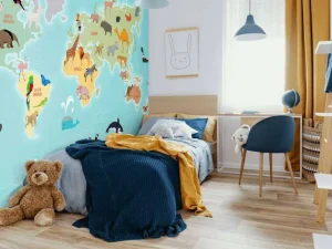 Outlet Dieren wereldkaart Kinderkamer | Dieren