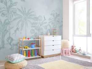 Fashion Dierenjungle blauw Kinderkamer | Dieren