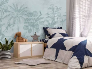 Fashion Dierenjungle blauw Kinderkamer | Dieren