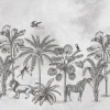 Hot Dierenjungle grijs Kinderkamer | Dieren