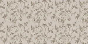 New Dierenjungle patroon taupe Kinderkamer
