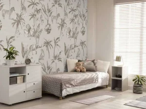 New Dierenjungle patroon taupe Kinderkamer