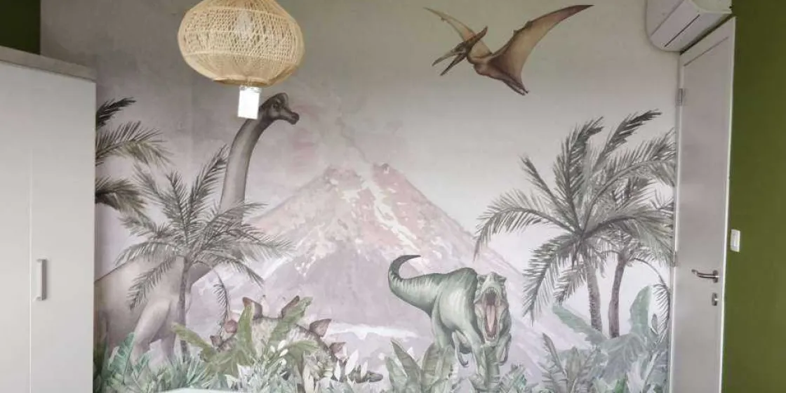 dinos_bij_een_vulkaan_10.webp Online Dino's bij een vulkaan Kinderkamer | Dieren