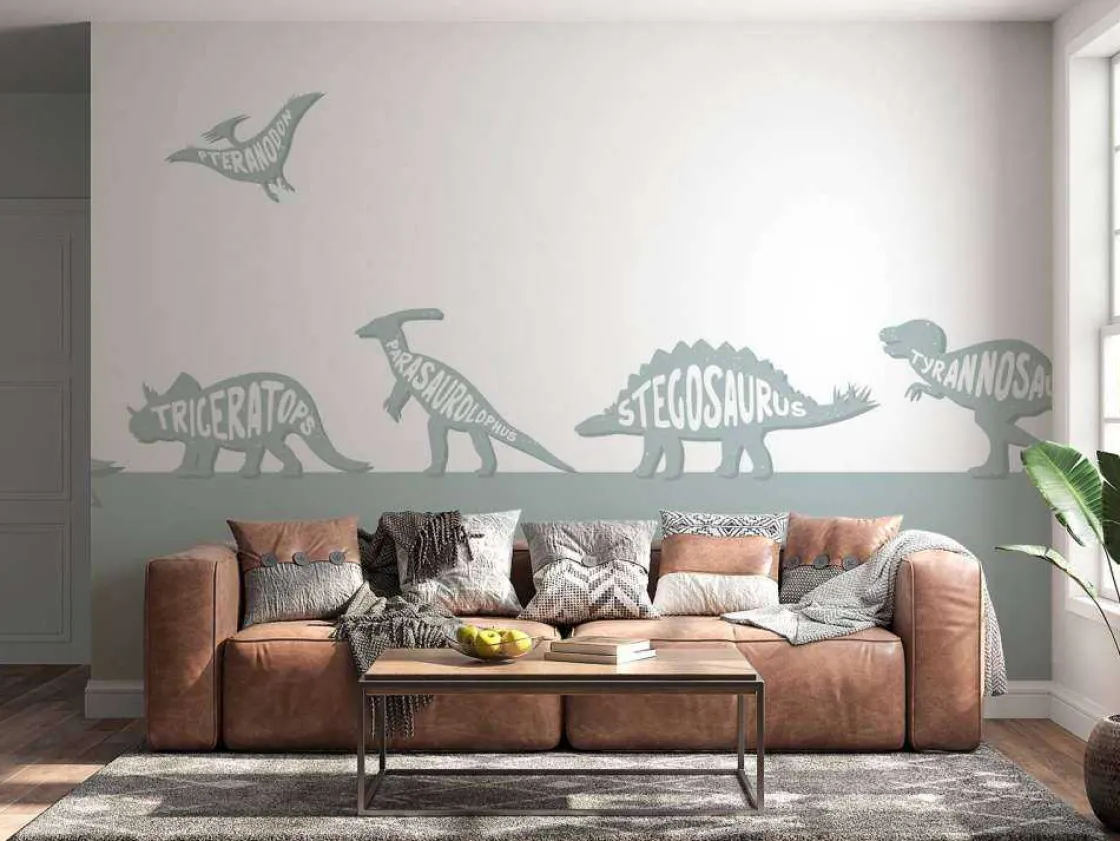 dinos_met_tekst_in_blauw_9.webp Hot Dino's met tekst in blauw Kinderkamer | Dieren
