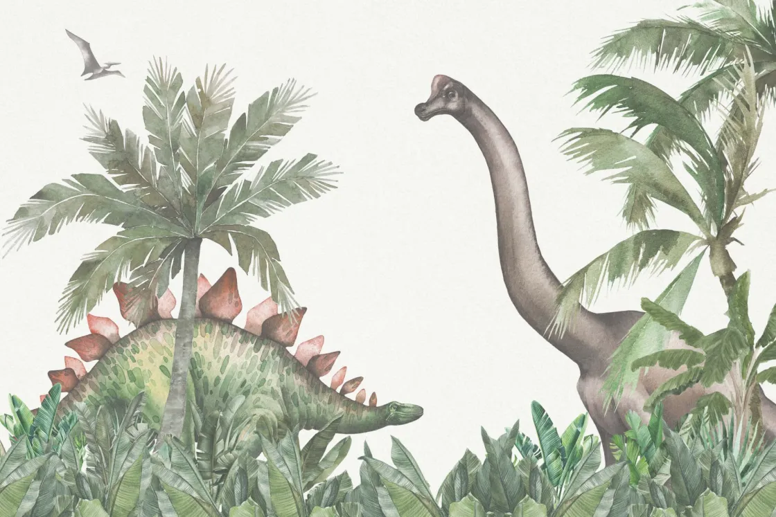 dinosaurussen_in_de_jungl_0.webp Outlet Dinosaurussen in de jungle Kinderkamer | Dieren