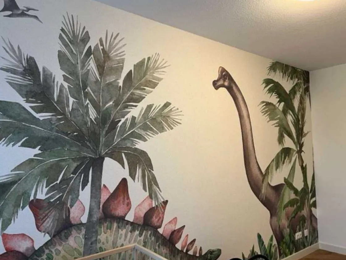 dinosaurussen_in_de_jungl_4.webp Outlet Dinosaurussen in de jungle Kinderkamer | Dieren