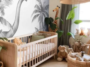 Outlet Dinosaurussen in zwart-wit Kinderkamer | Dieren