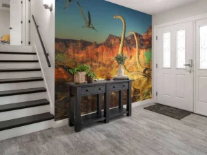 Outlet Dinosaurussen tijdens het Jura tijdperk fotobehang Kinderkamer | Dieren