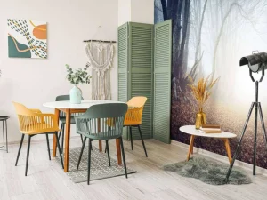 New Donker mistig bos fotobehang Bloemen